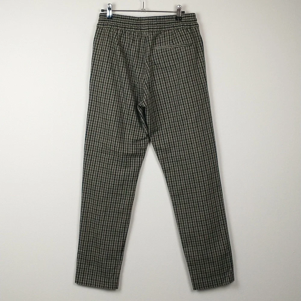 Acne Studios Wool Trousers Mens 44 XS Plaid Brown Black Check Tweed